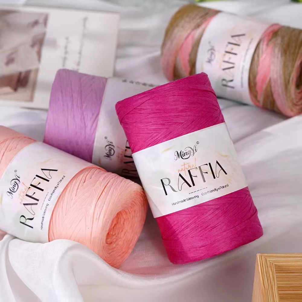 DIY Multi-Colored Raffia Yarn  - Crochet Bag Raffia review and price