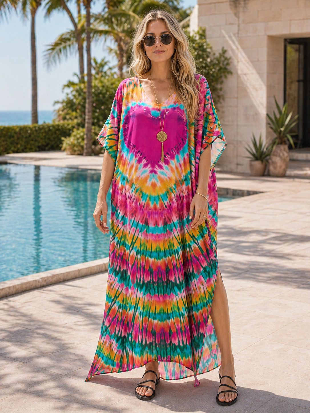 Women's Plus Size Moroccan Pri - Cover Up Kaftan review and price