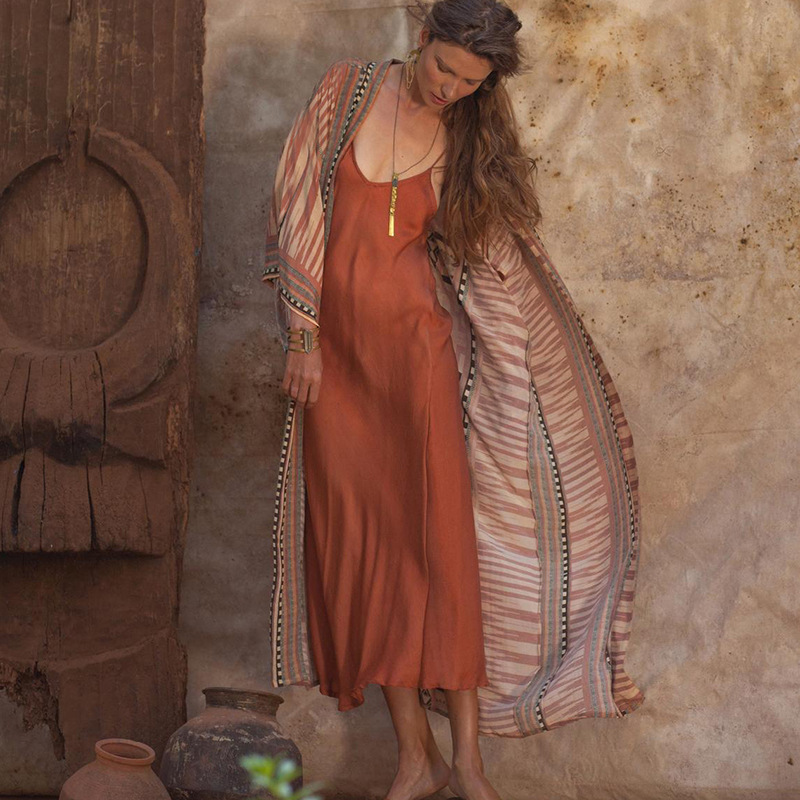 Bohemian Print Bikini Cover-up - Cover Up Kaftan review and price