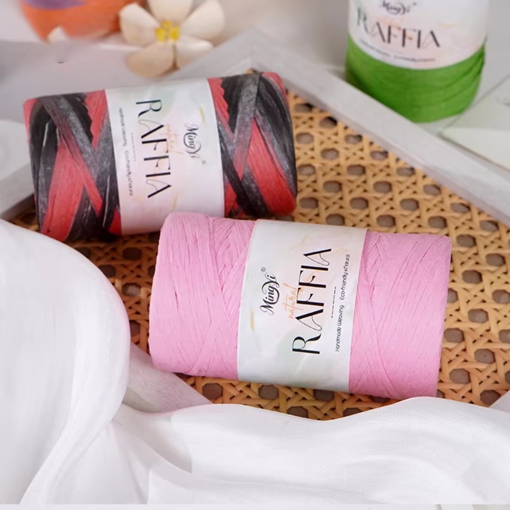 DIY Multi-Colored Raffia Yarn  - Crochet Bag Raffia review and price
