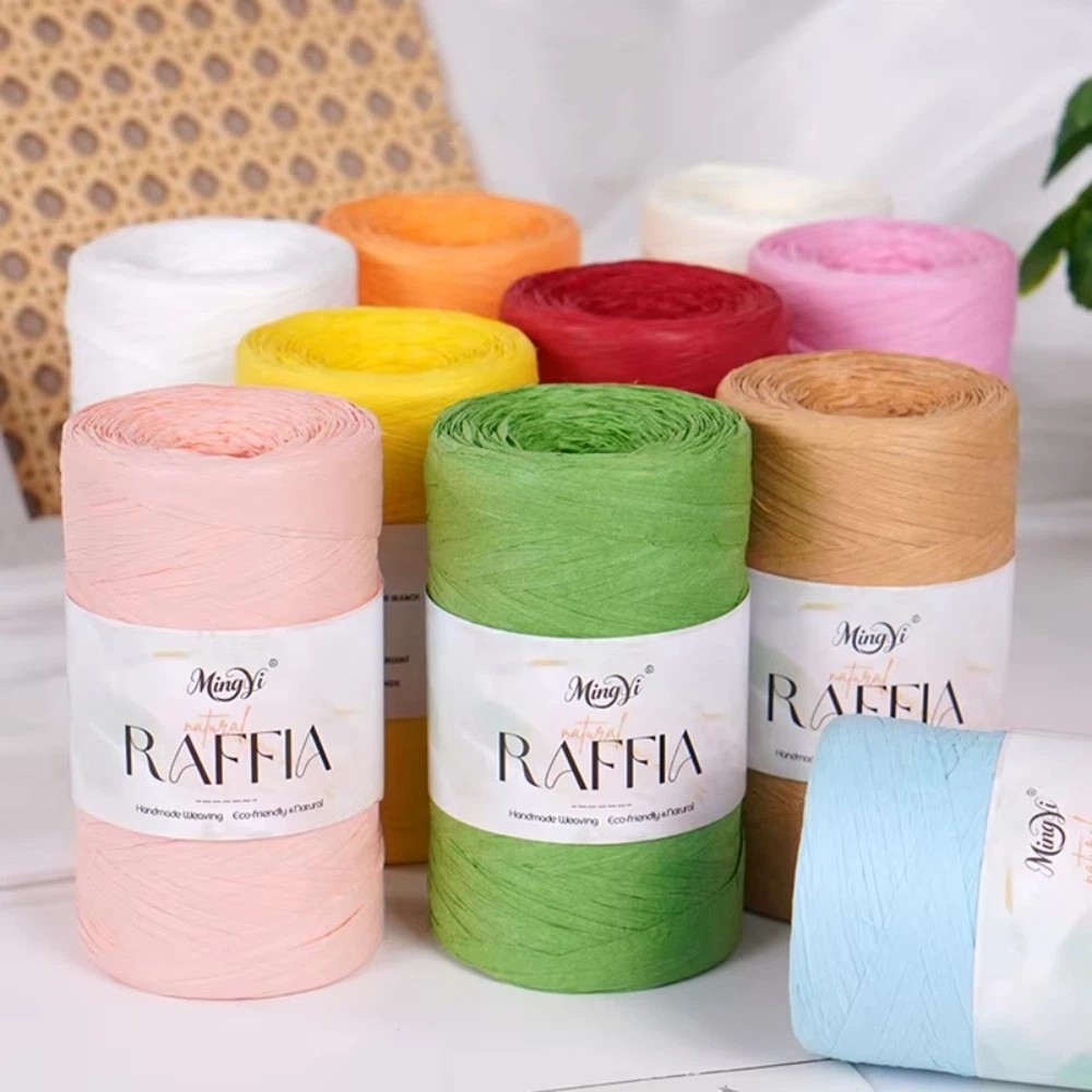 DIY Multi-Colored Raffia Yarn  - Crochet Bag Raffia review and price