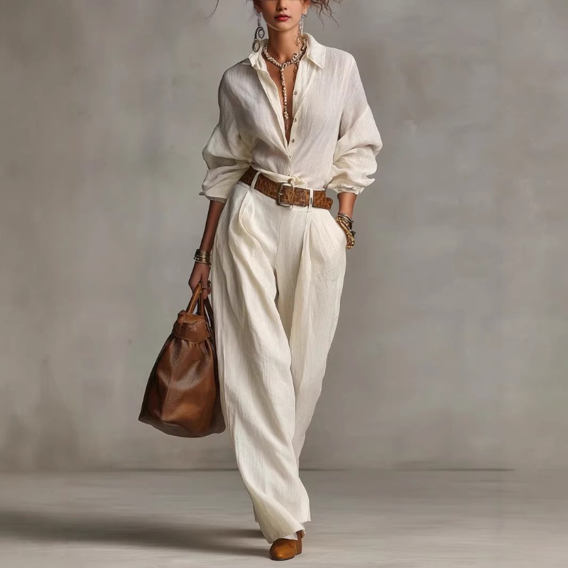 Spring Summer Temperament Soli - Linen Pant Wide review and price