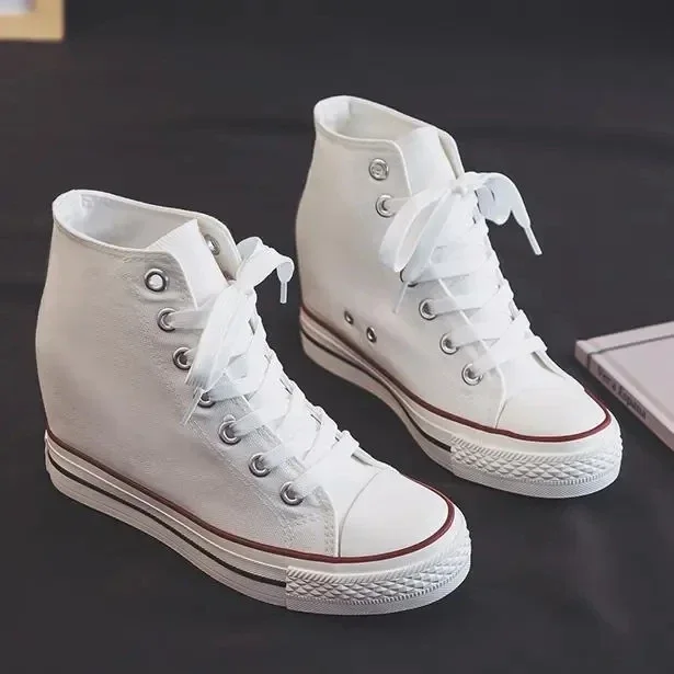 High 8cm Platform Canvas Shoes - Wedge Espadrille Women review and price