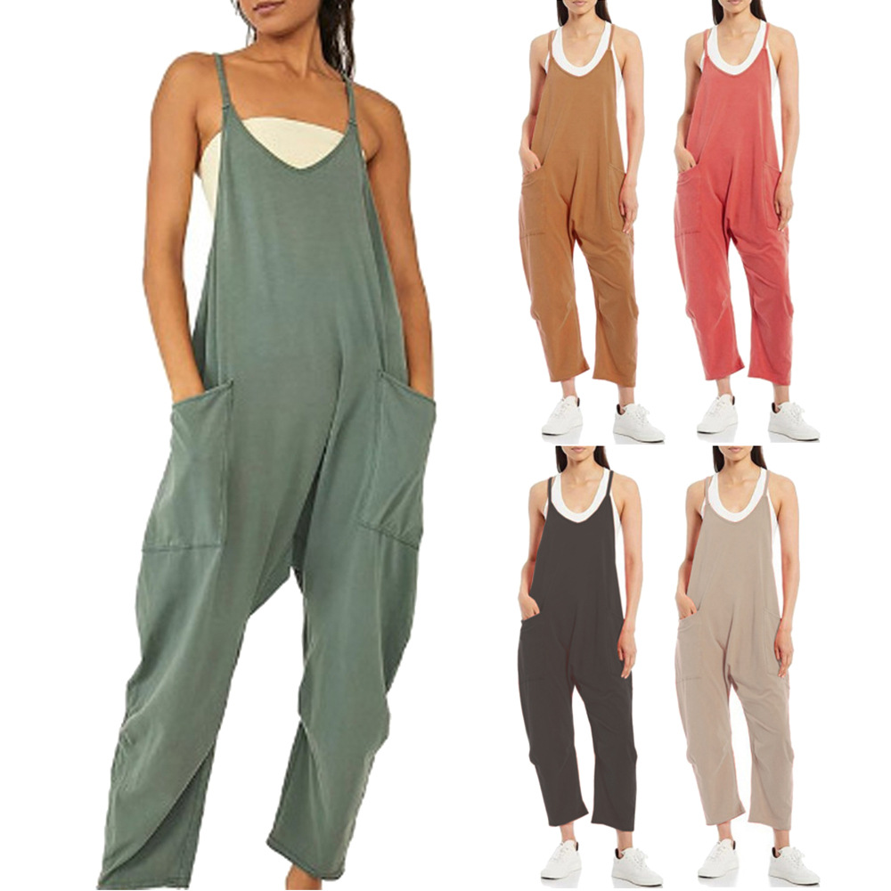 Loose Summer Jumpsuit Casual   - Jumpsuit Linen Relaxed review and price
