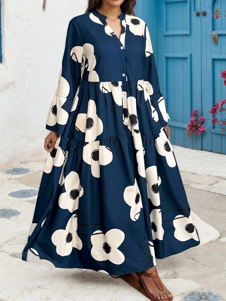 XL-4XL Plus Size Clothes Dress - Midi Skirt Floral review and price